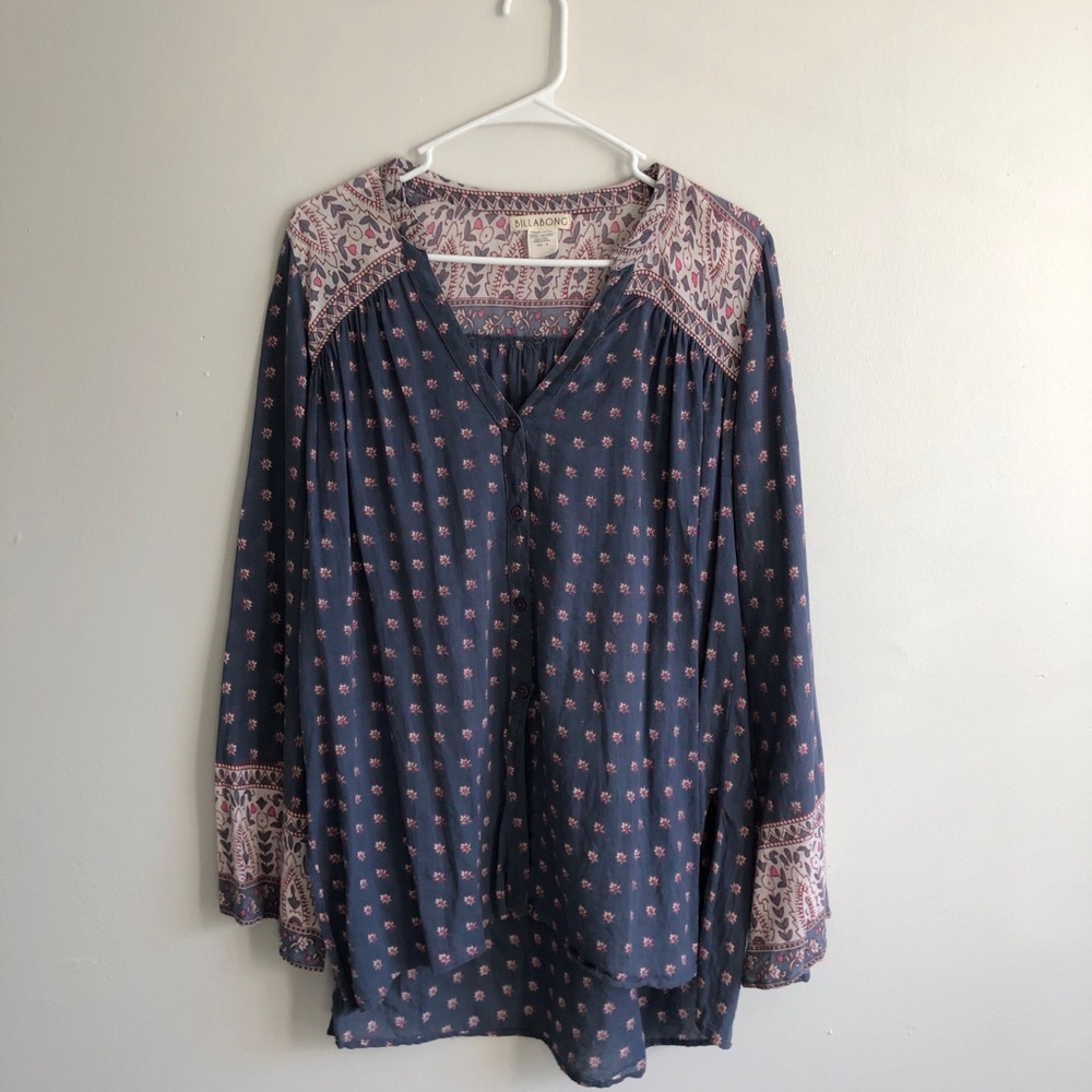 Billabong Blue Paisley Top